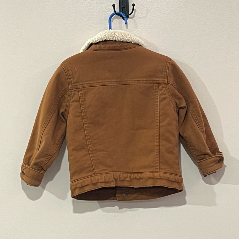 GAP Kids Tan Sherpa lined Jacket - Picture 3 of 3